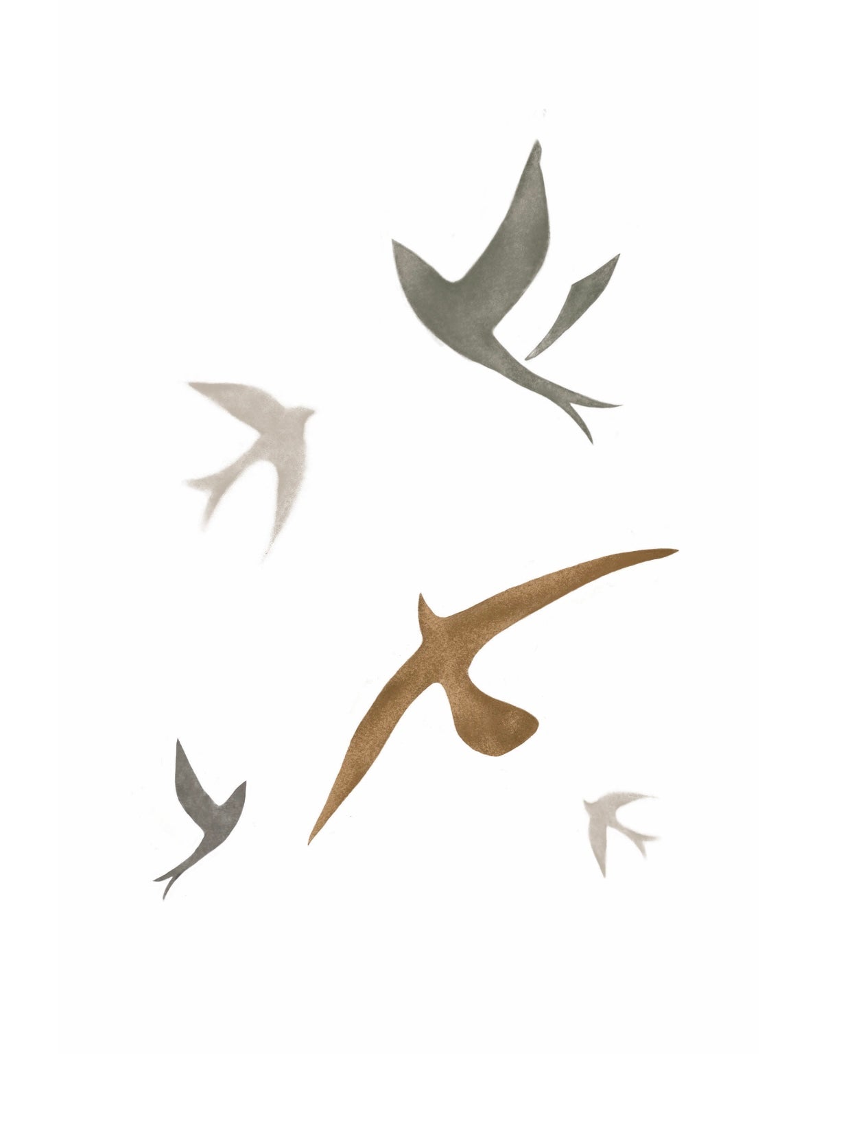 Flying Birds, family of five