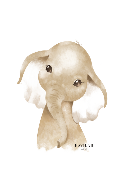 Baby Elephant, neutral colors